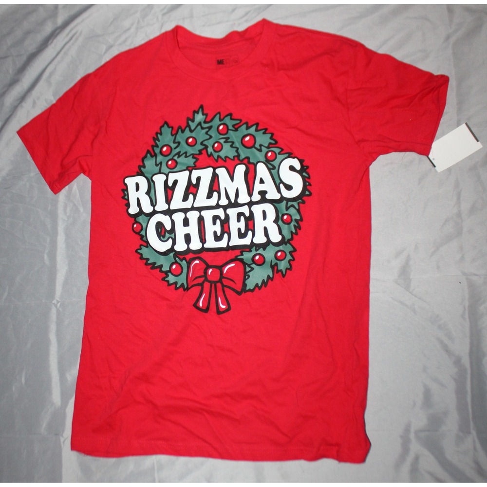 Boys ME 87 Rizzmas cheer Christmas shirt red shirt size XL